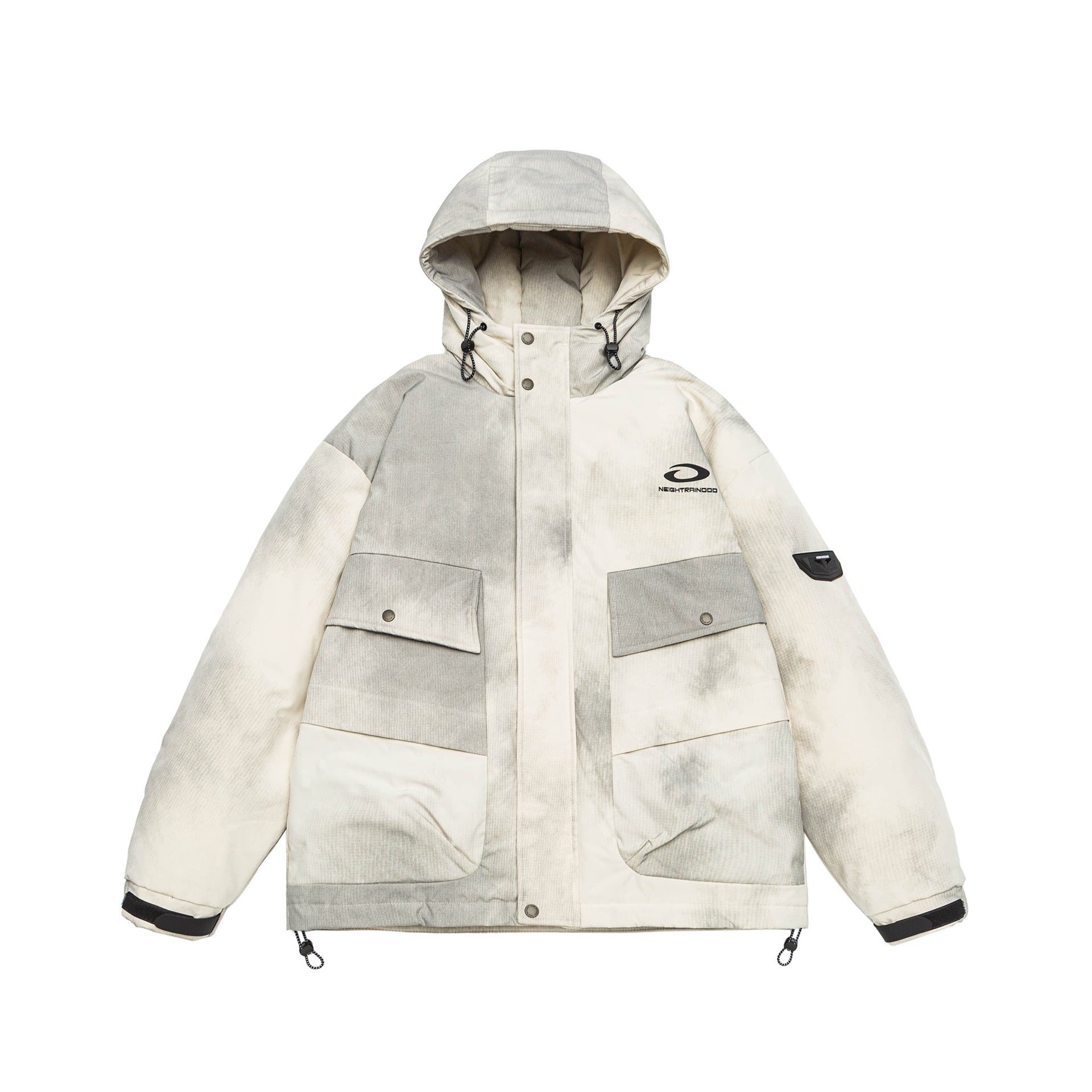 Men's Padded Parka Jacket with Hood and Utility Pockets Chichicherry