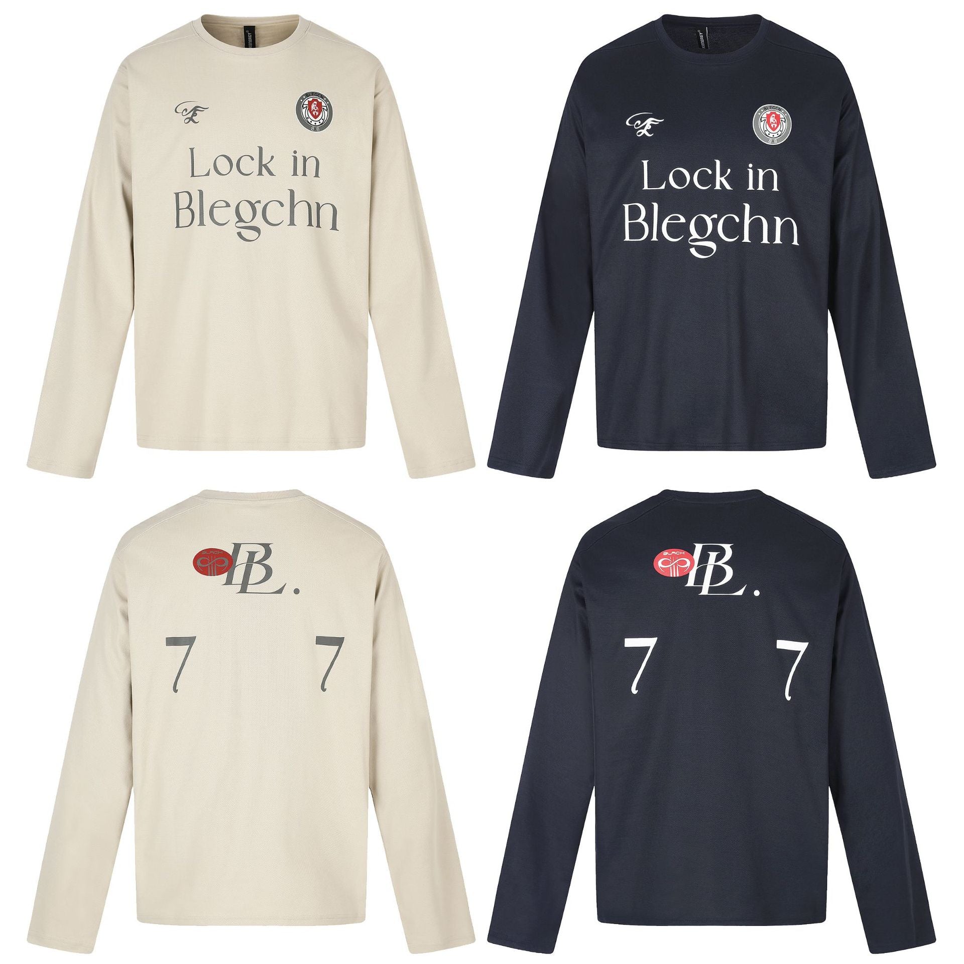 Unisex Round Neck Sweatshirt with large area Typo Print and embroidered Emblem Chichicherry