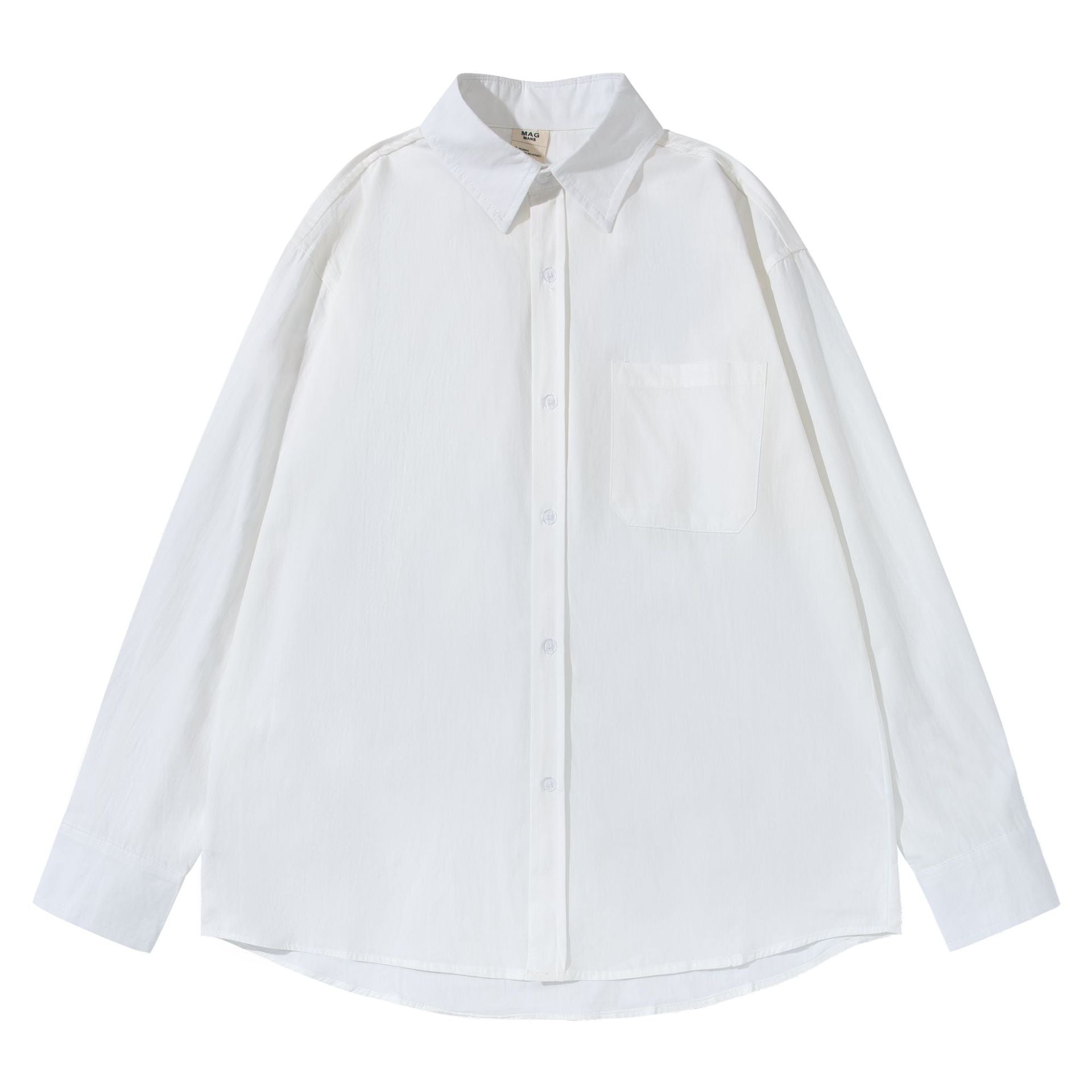 Unisex Boxy shirt with Kent collar, applied breast pocket and relaxed fit Chichicherry