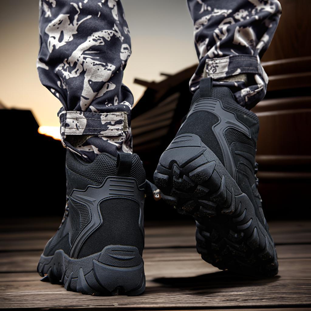 Men's Ankle Tactical Outdoor Boot with Cordura Reinforcement and Shock-Absorbing Multi-Zone Grip Sole Chichicherry