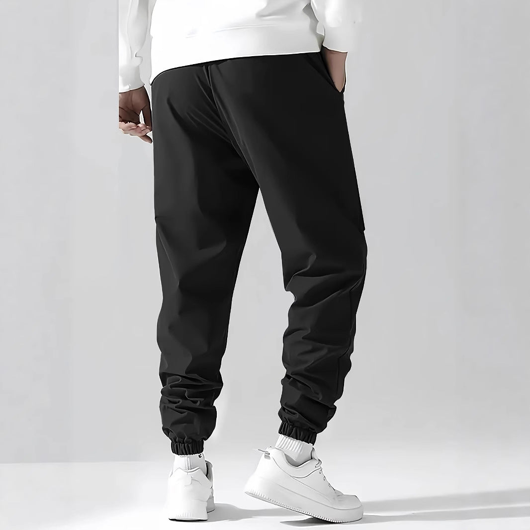 Men's Modern Cargo Jogging Pants with Elastic Waistband, Drawstring & Flap Pockets Chichicherry