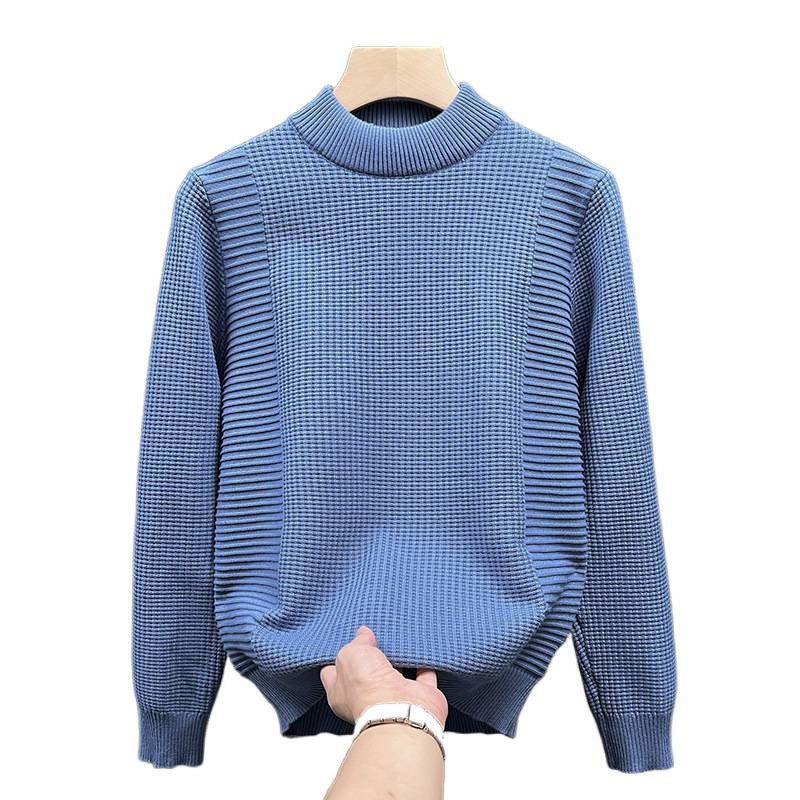 Damen Feinstrickpullover mit strukturierter Waffel- und Rippenstruktur und Stehkragen Chichicherry