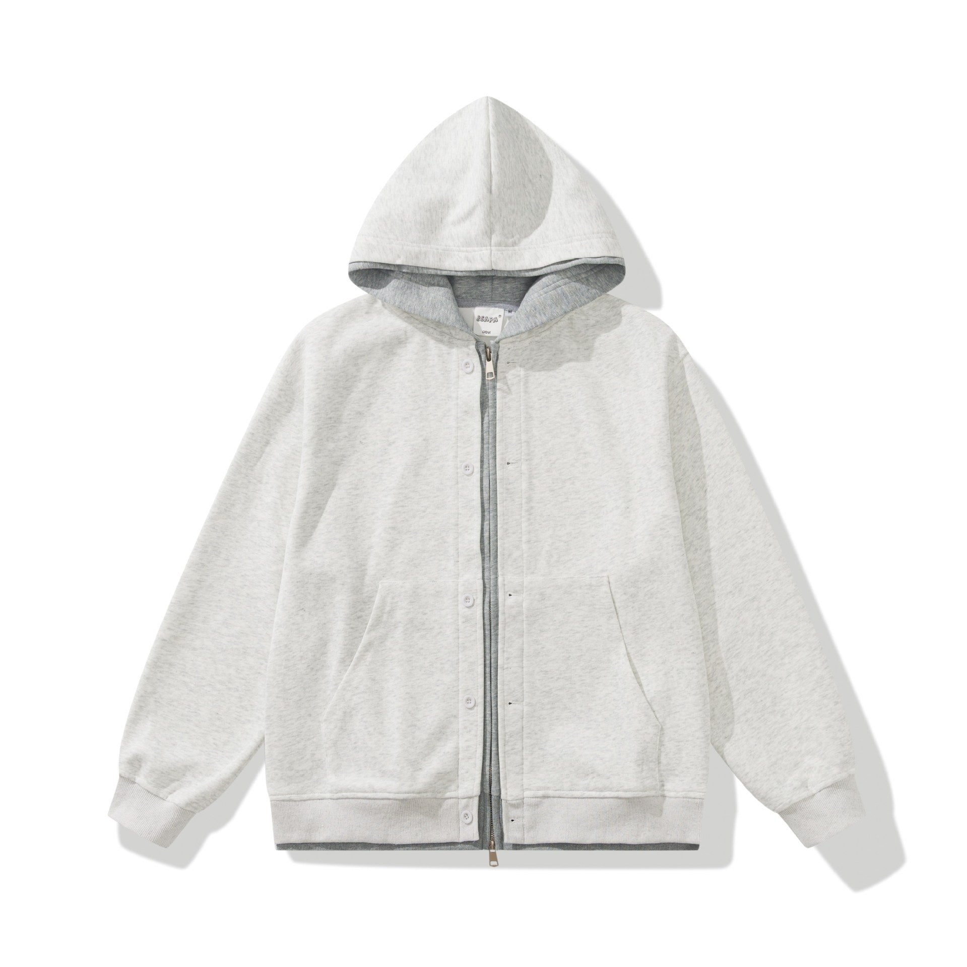 Unisex Boxy-Hooded Zip Jacket made of French Terry Chichicherry