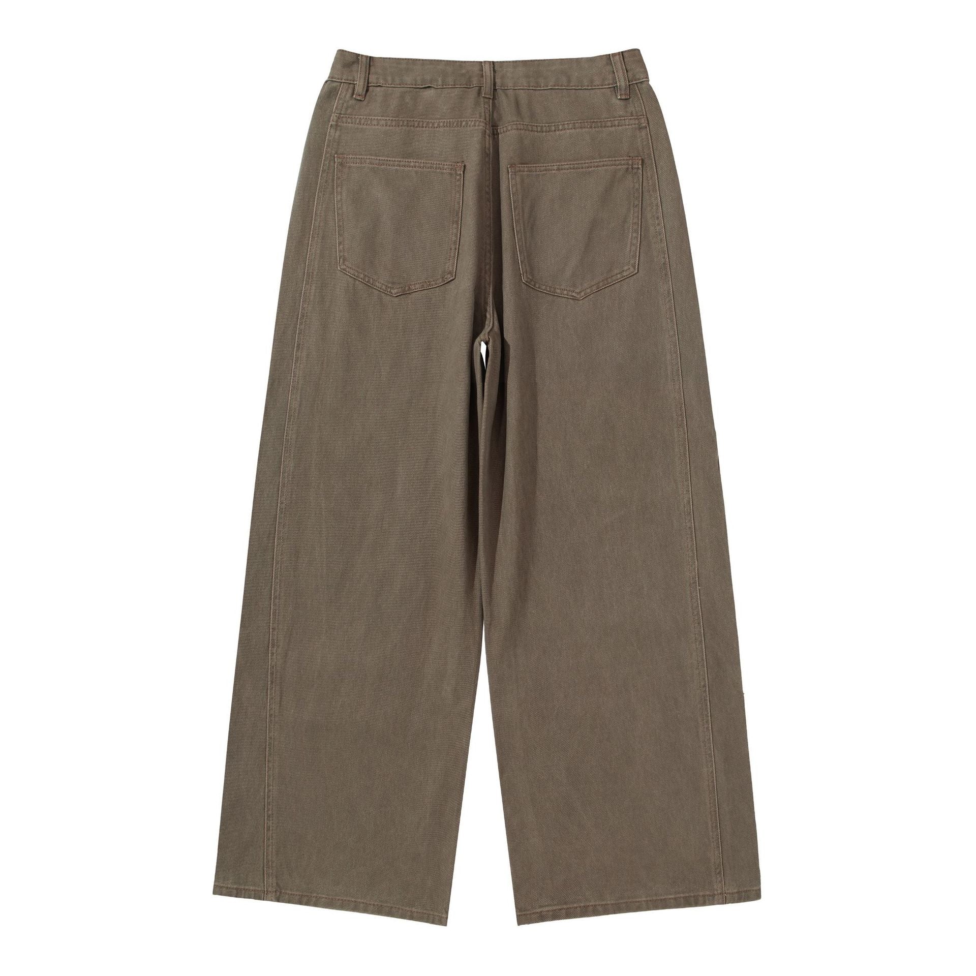 Women's High-Waisted Utility Culotte Pants with Wide Legs and Patch Pockets Chichicherry