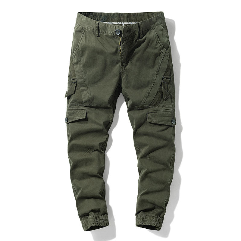 Men's functional cargo jogger pants in utility work style with elastic cuffs Chichicherry