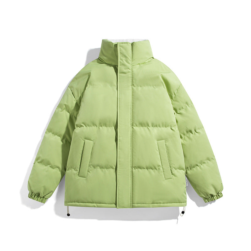 Unisex Boxy Puffer Jacket with high stand-up collar, concealed zipper and adjustable drawstring hem Chichicherry