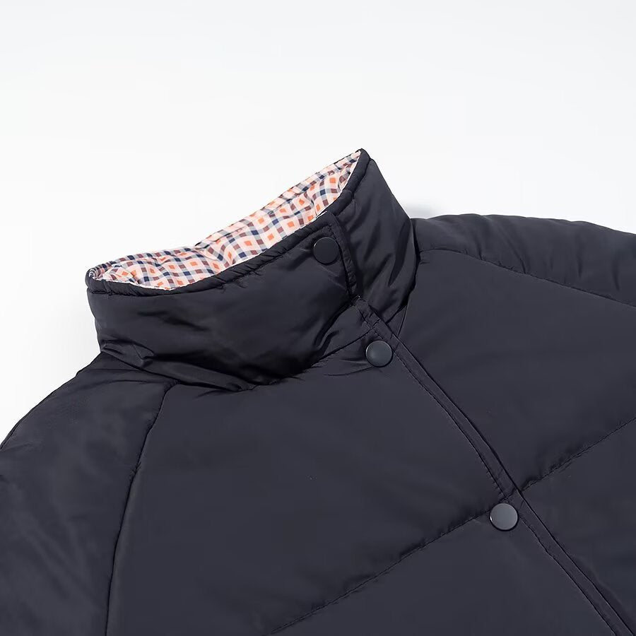 Women's padded quilted jacket with stand-up collar, raglan sleeves, and adjustable hem Chichicherry