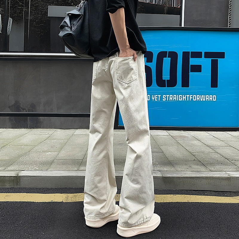 Men's Loose-Fitting Canvas Pants with Extra Wide Leg and Deep Crotch Chichicherry