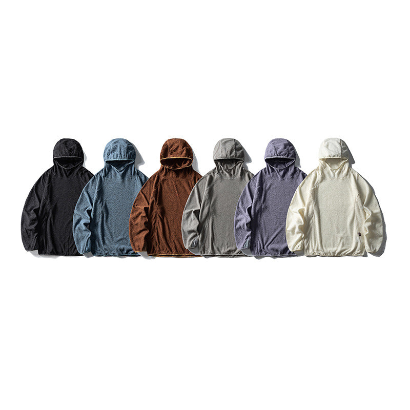 Unisex Oversize Teddy-Fleece Hoodie with hood, elastic hem and raglan sleeves Chichicherry