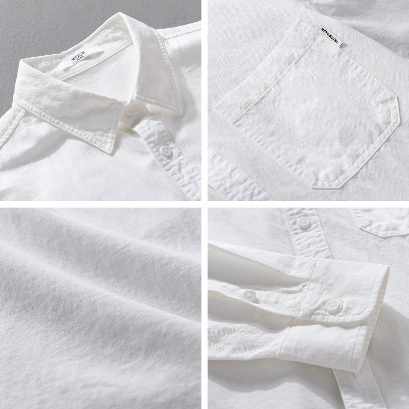 Men's Lightweight Cotton Overshirt with Chest Pocket and Relaxed Fit Chichicherry
