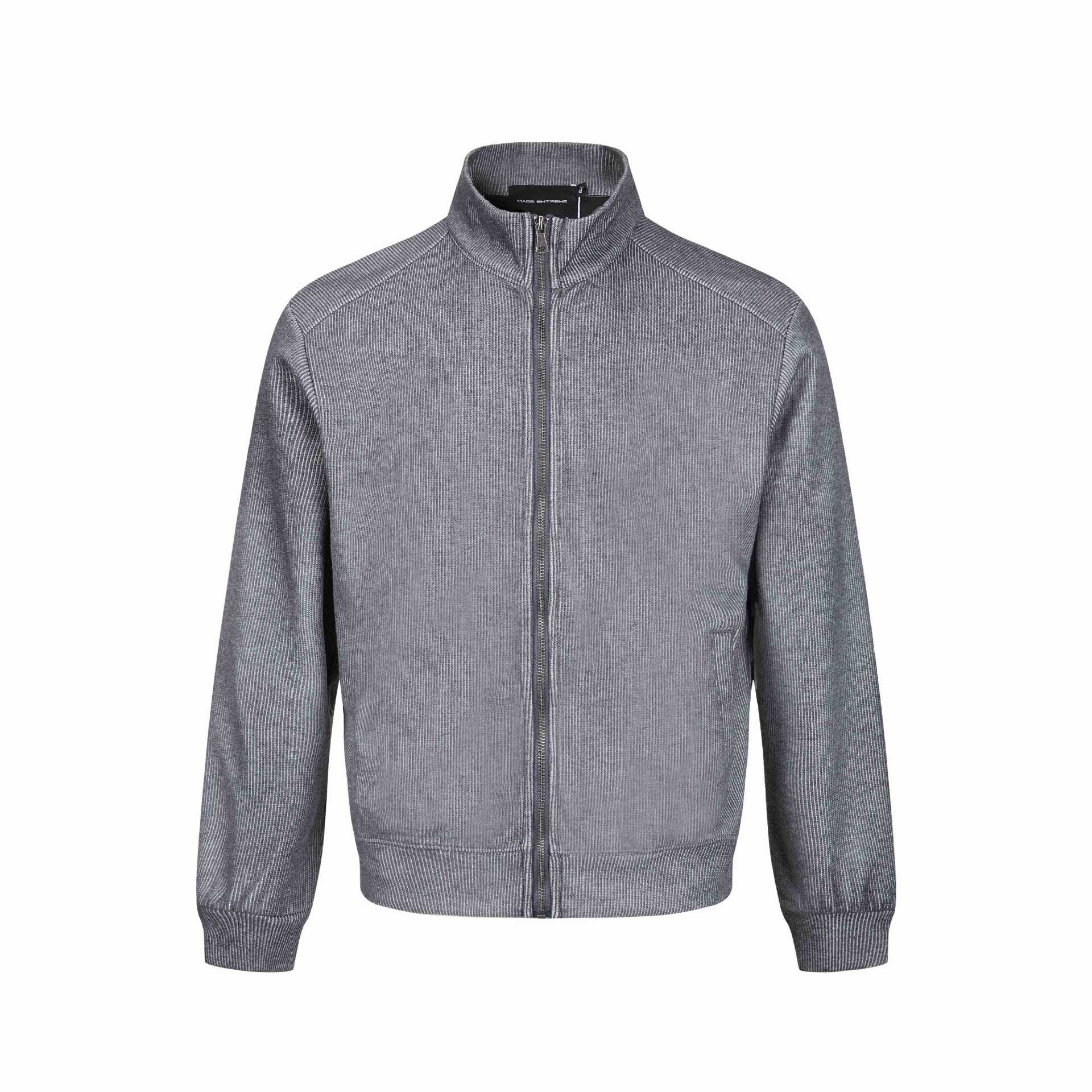 Men's lightweight sweat jacket made of cotton blend with stand-up collar, full-length zipper and side pockets Chichicherry