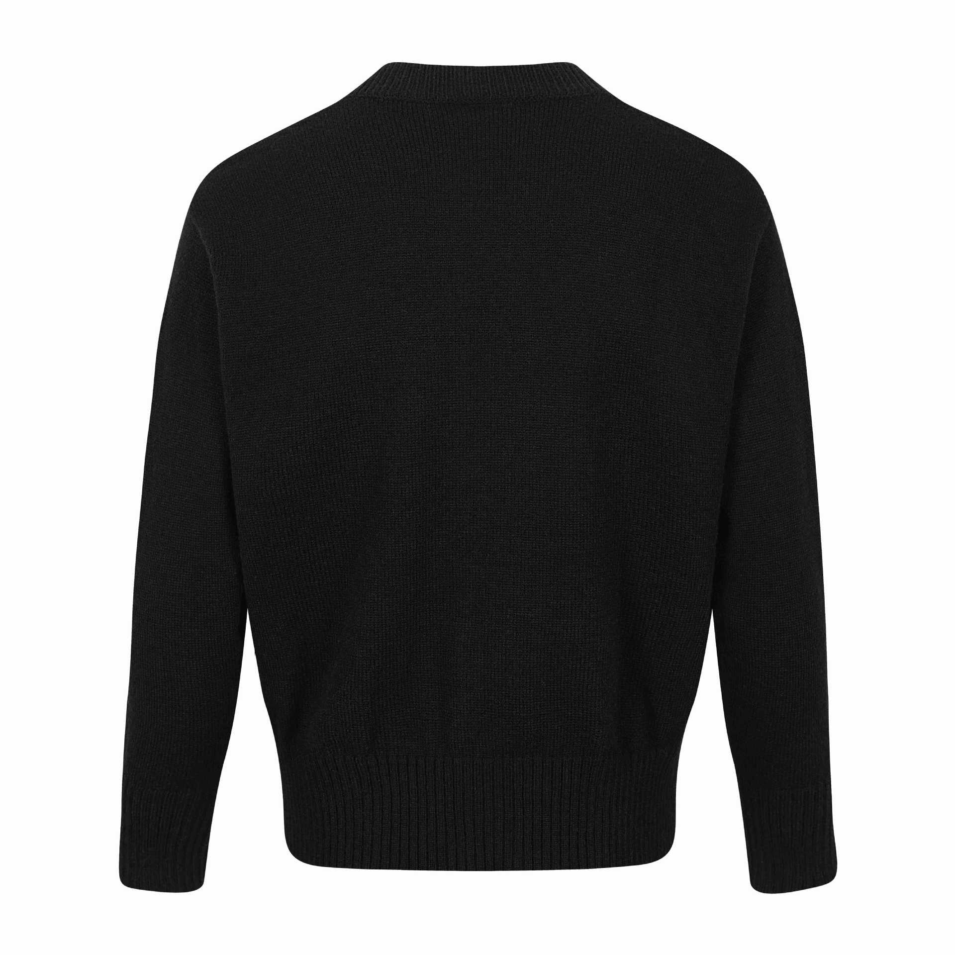 Men's double-breasted knitted cardigan with cable pattern and stand-up collar Chichicherry