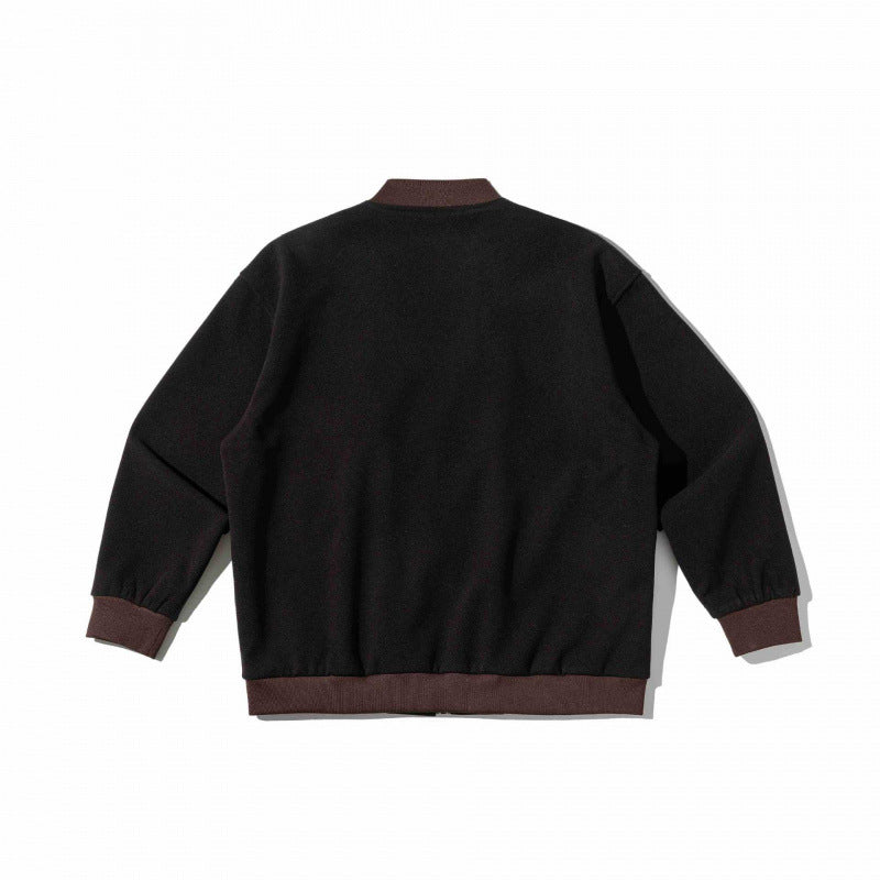 Unisex Oversize-Utilitarian Bomber Jacket with Flap Pockets, Vertical Zippers, and Ribbed Finishes Chichicherry