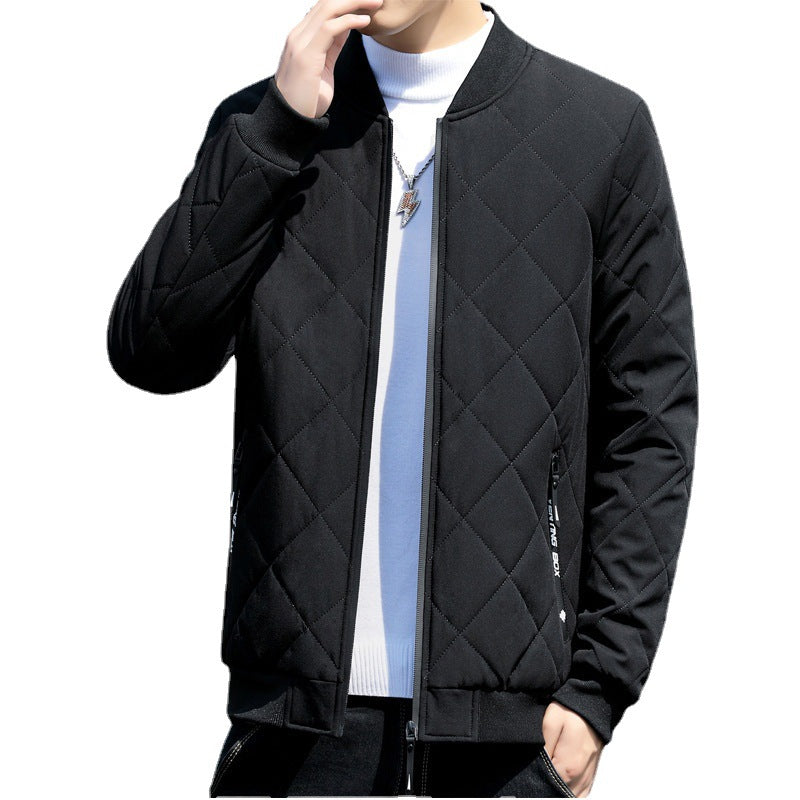 Men's quilted bomber jacket with patterned lining and ribbed cuffs Chichicherry