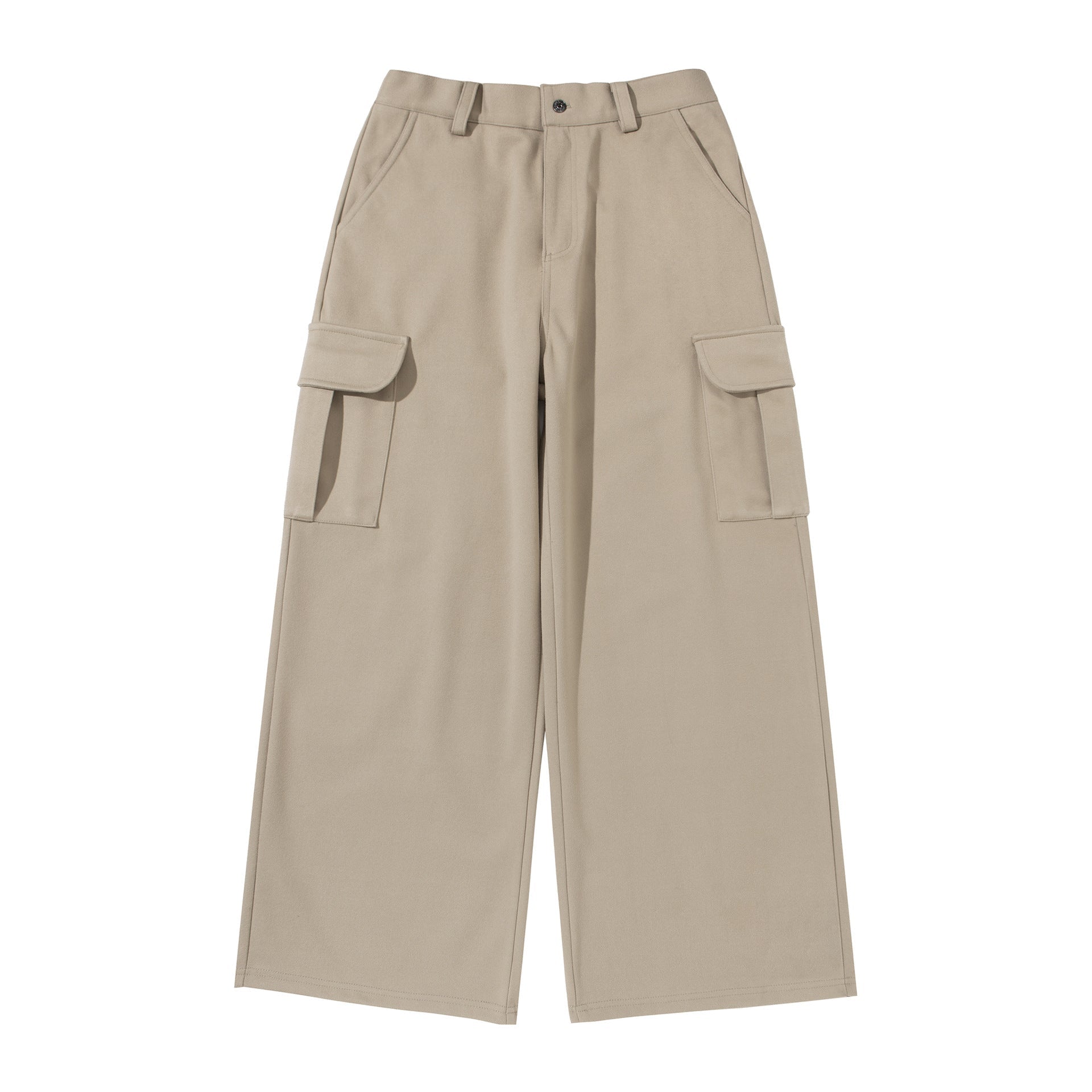 Women's Cropped Cargo Pants with Wide Legs and Patch Pockets Chichicherry