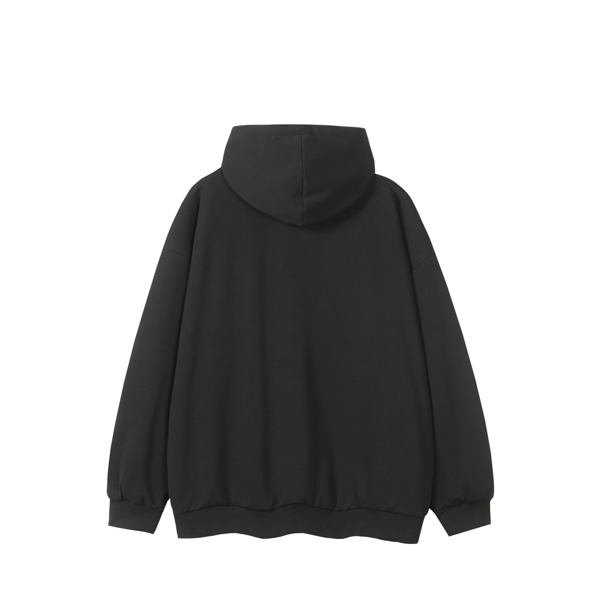 Unisex Oversize Hoodie Zipper Jacket with Checkered Hood Lining and Kangaroo Pockets Chichicherry