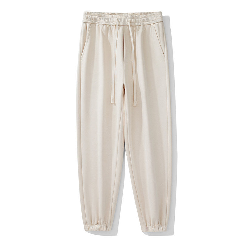 [Men] Tapered Jogging Pants with Elastic Waistband, Drawstring & Cuffs Chichicherry