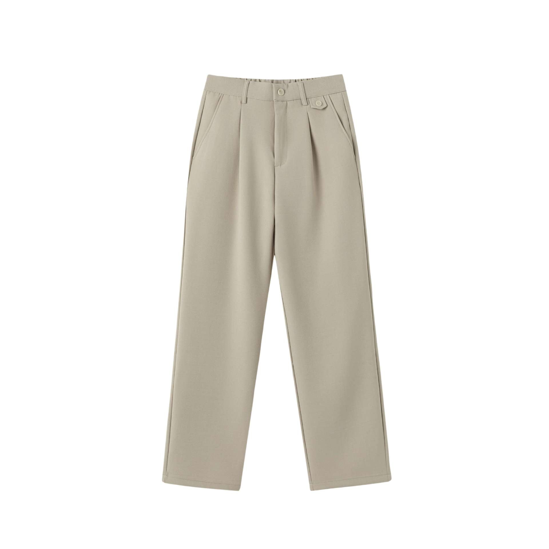 Women's Wide Pleated Trousers with High Waist and Classic Waist Detail Chichicherry