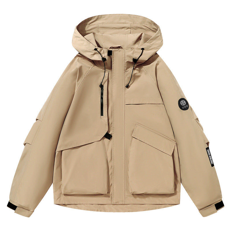 Women's Utility Softshell Jacket with Hood, Water-Repellent Membrane and Multifunction Pockets Chichicherry