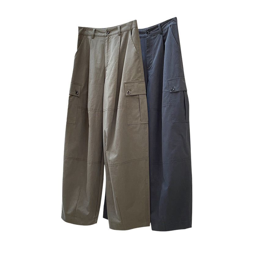 Women's Wide Utility Cargo Pants in Balloon Cut with Large Flap Pockets Chichicherry