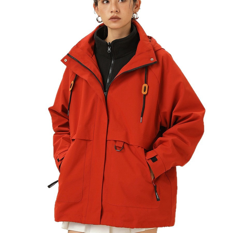 Women's Hooded Utility Parka with waterproof membrane, large front pockets & adjustable hem Chichicherry