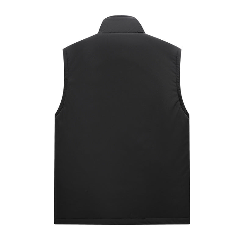Men's Insulated Outdoor Utility Vest with Teddy Lining and Front Flap Pockets Chichicherry