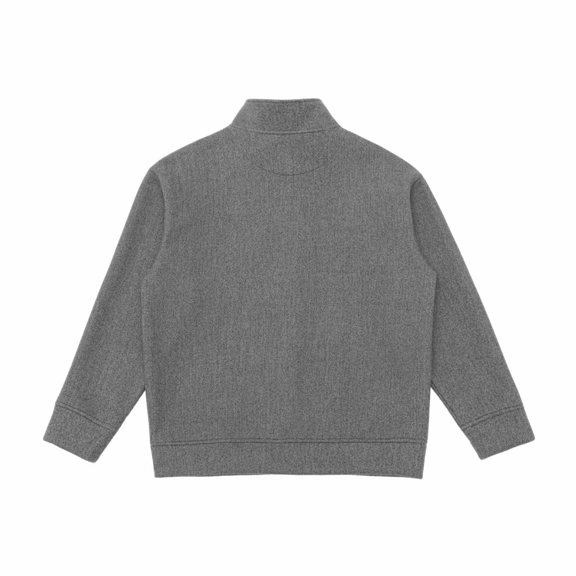 Men's wool blend jacket with stand-up collar and full button placket Chichicherry