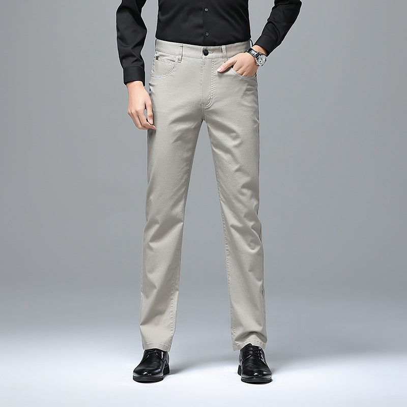 Men's stretch chinos with straight cut and crease Chichicherry