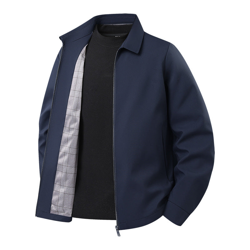 Men's Lightweight Harrington Jacket with Softshell Outer Material and Glencheck Lining Chichicherry