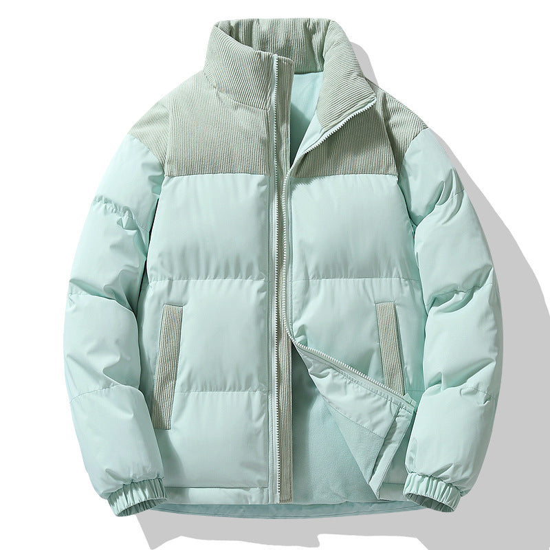 Women's quilted jacket with cord inserts, padded thermal filling and stand-up collar Chichicherry