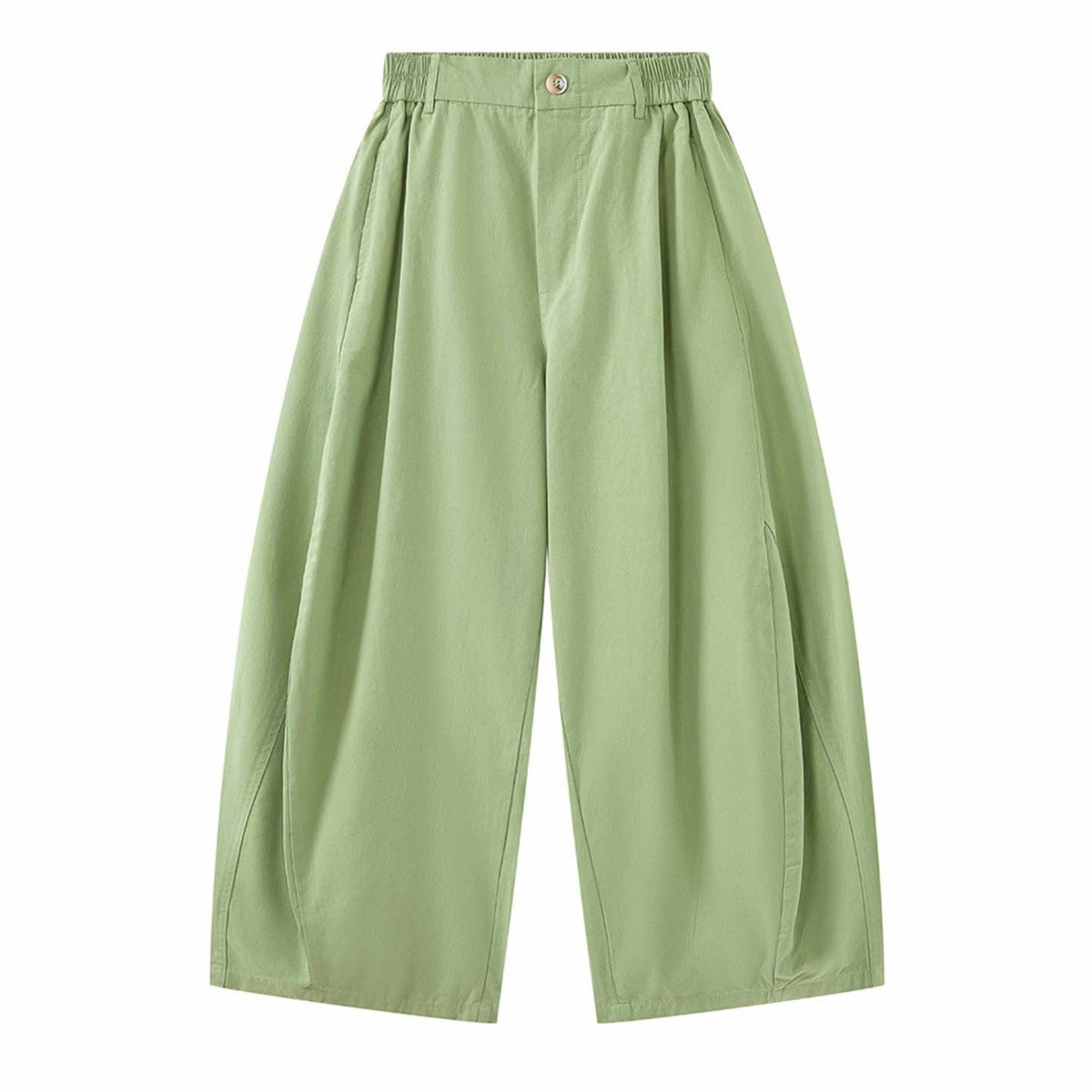 Women's voluminous pleated wide-leg trousers with high waist and cuff Chichicherry