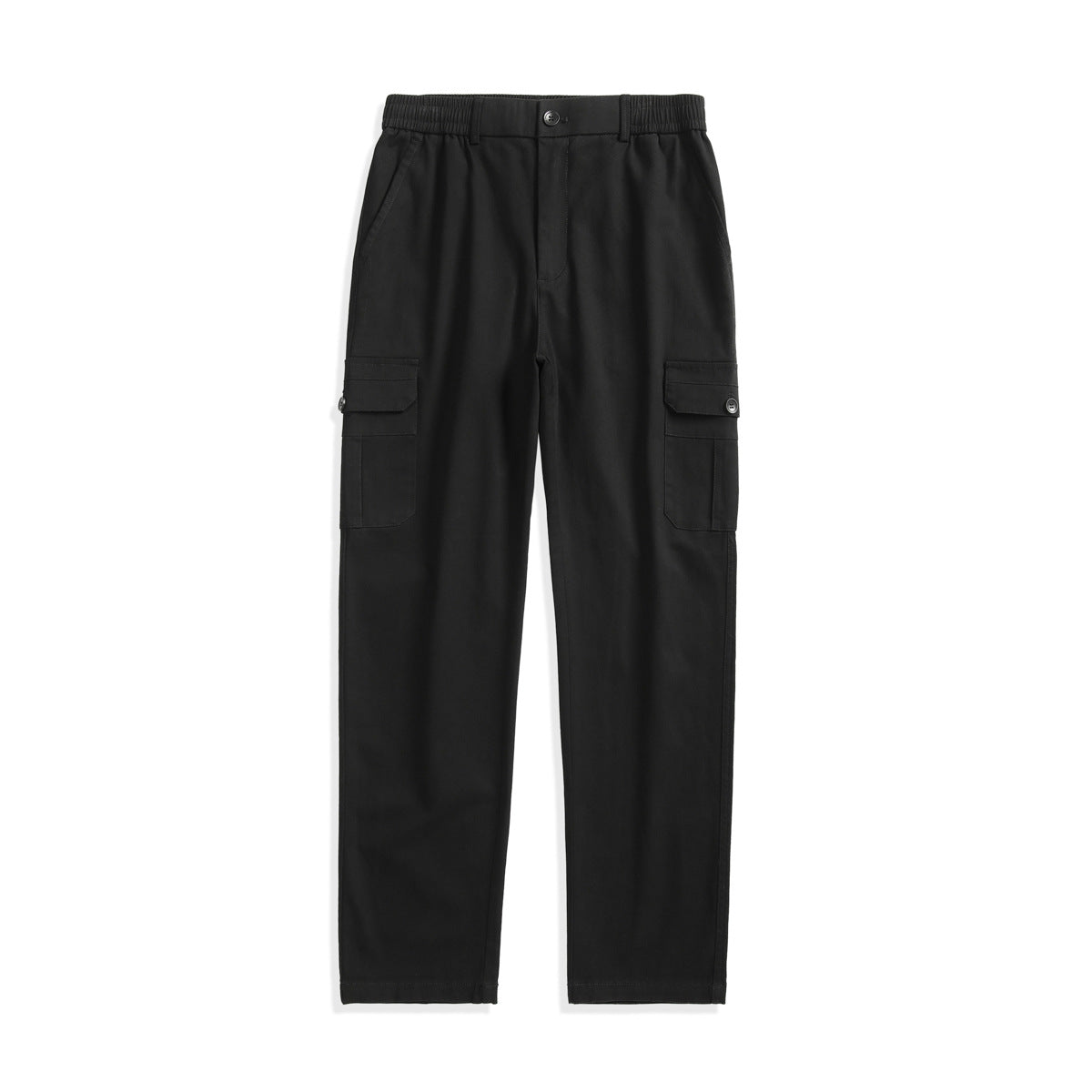 Men's straight-cut cargo pants with elastic waistband and applied flap pockets Chichicherry