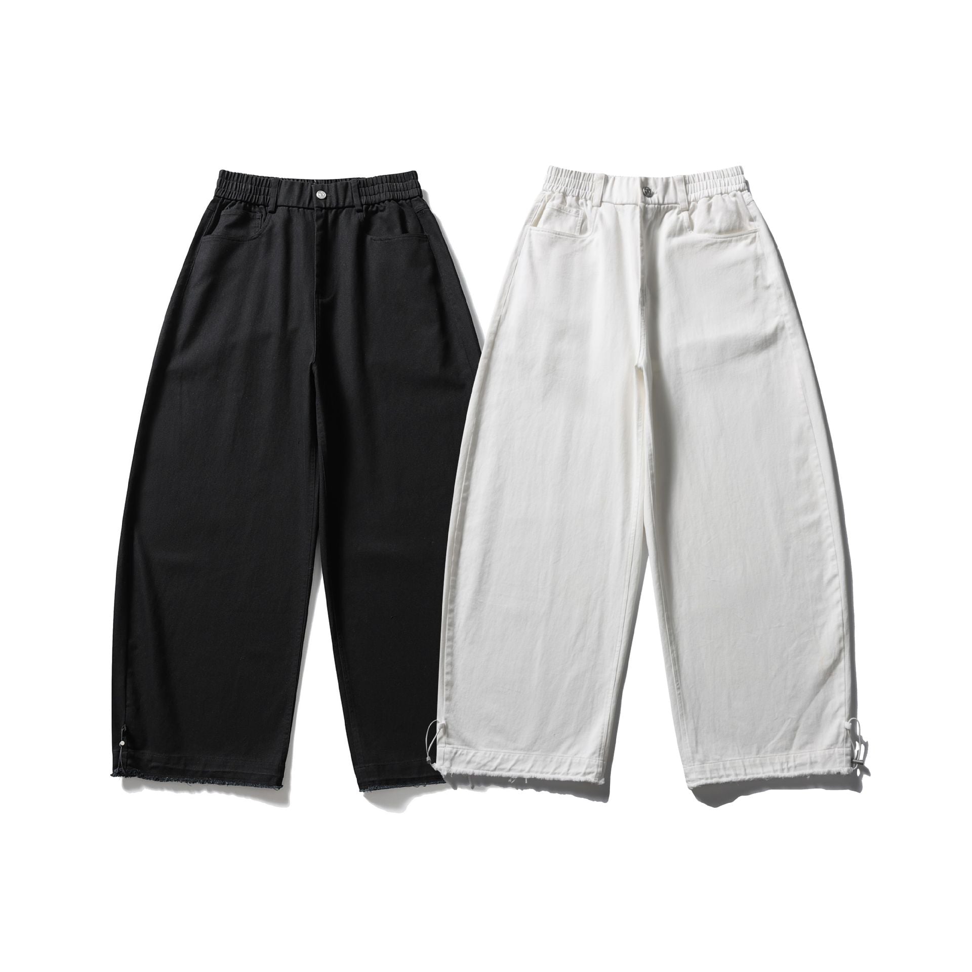 Ladies culotte pants in loose fit with elastic waistband and drawstring Chichicherry