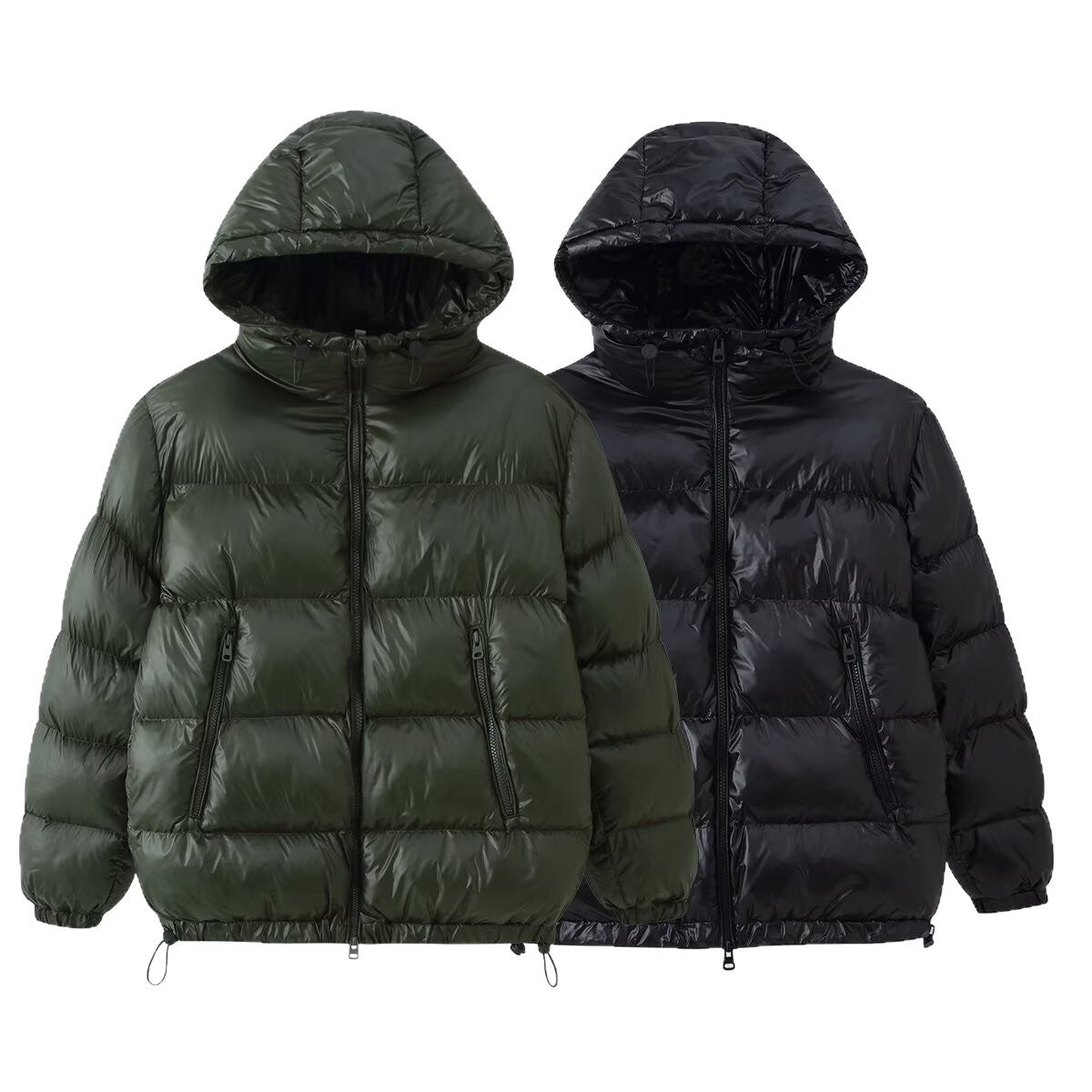 Women Quilted Oversized Thermal Jacket with Hood and Water-Repellent Surface Chichicherry