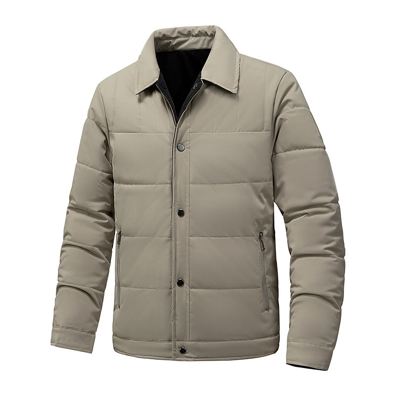 Men's quilted jacket with thermo insulation and shirt collar Chichicherry
