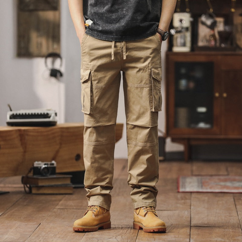 Men's Technical Cargo Pants with Straight Cut, Reinforced Knees & Multiple Pockets Chichicherry