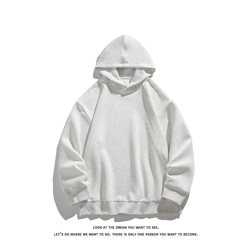 Men's Oversize Hoodie with Raglan Seams and Minimalist Streetwear Design Chichicherry