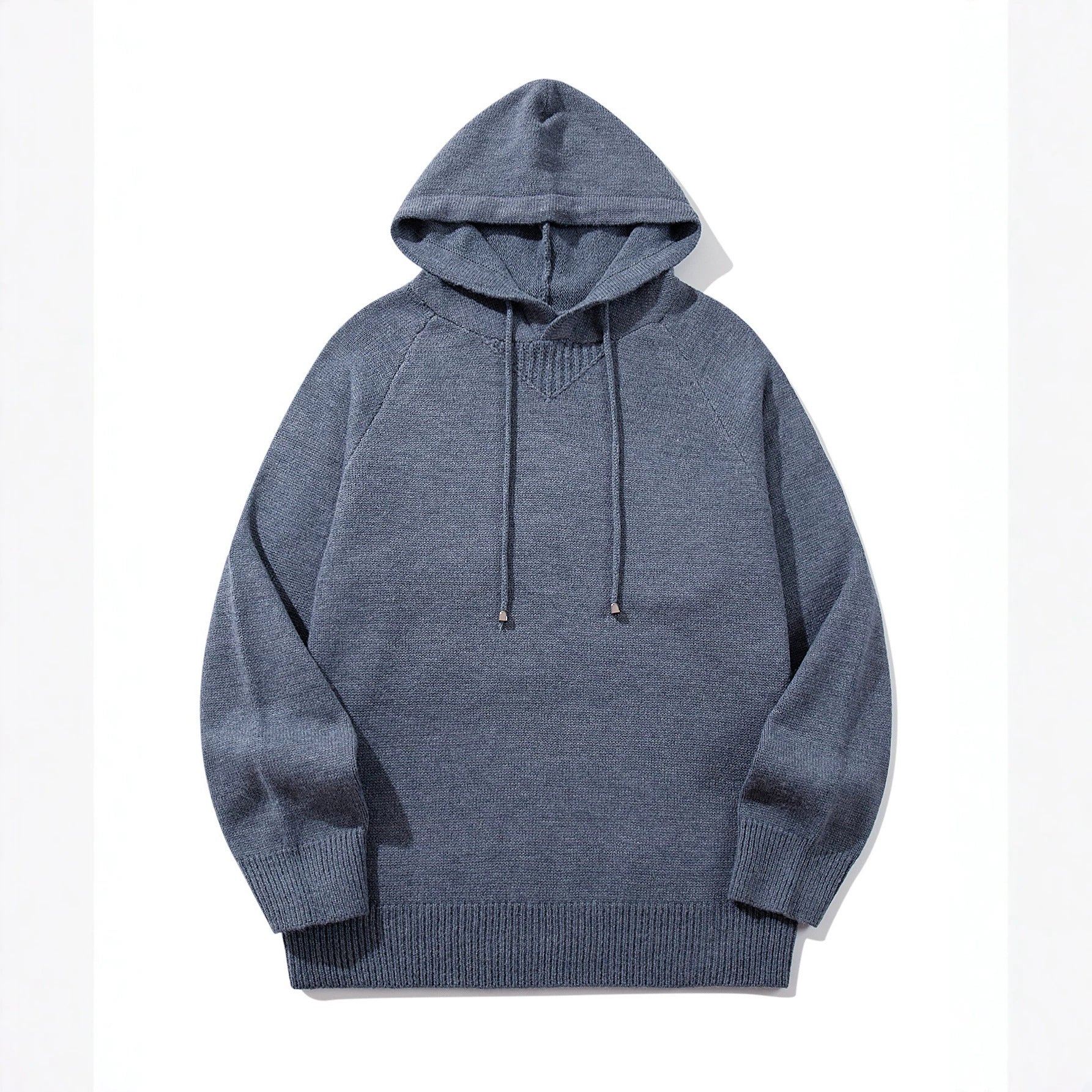 Unisex knit hoodie with raglan sleeves and wide ribbed hem Chichicherry