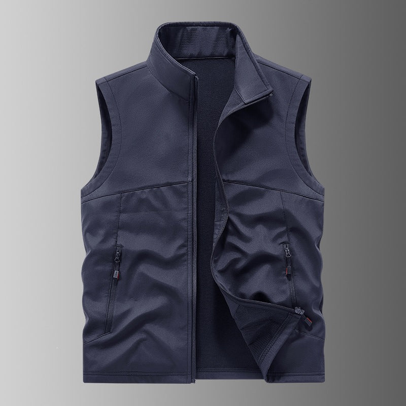 Men's softshell vest with fleece lining, windproof and water-repellent Chichicherry