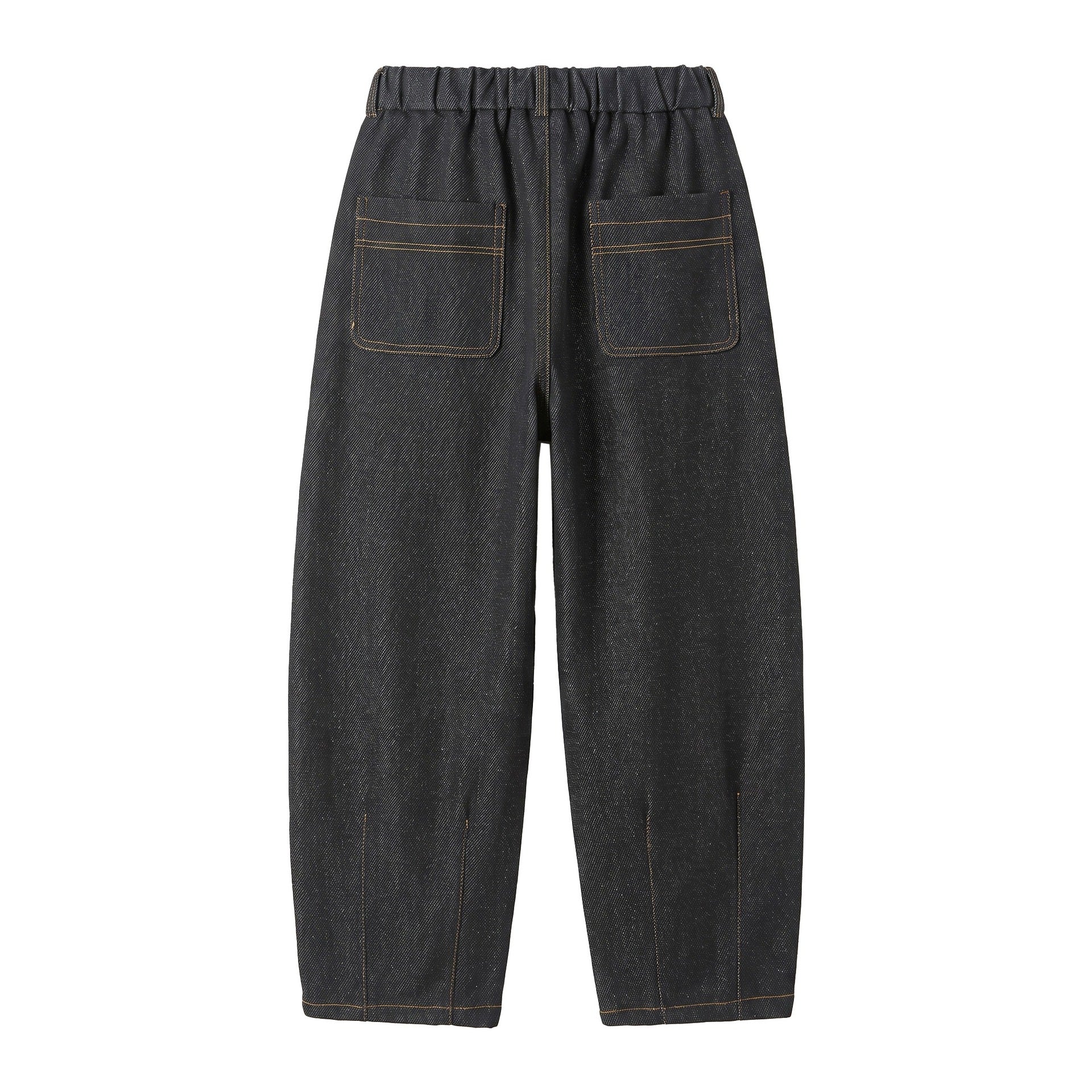 Women's High-waisted Wide Culotte Pants with Crease and Elastic Back Chichicherry