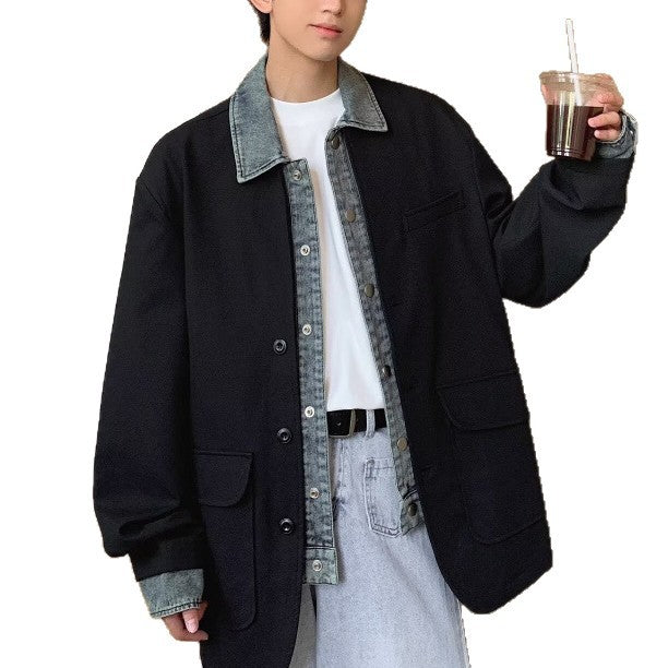 Herren Oversized Sakkojacke mit aufgesetzten Pattentaschen Chichicherry