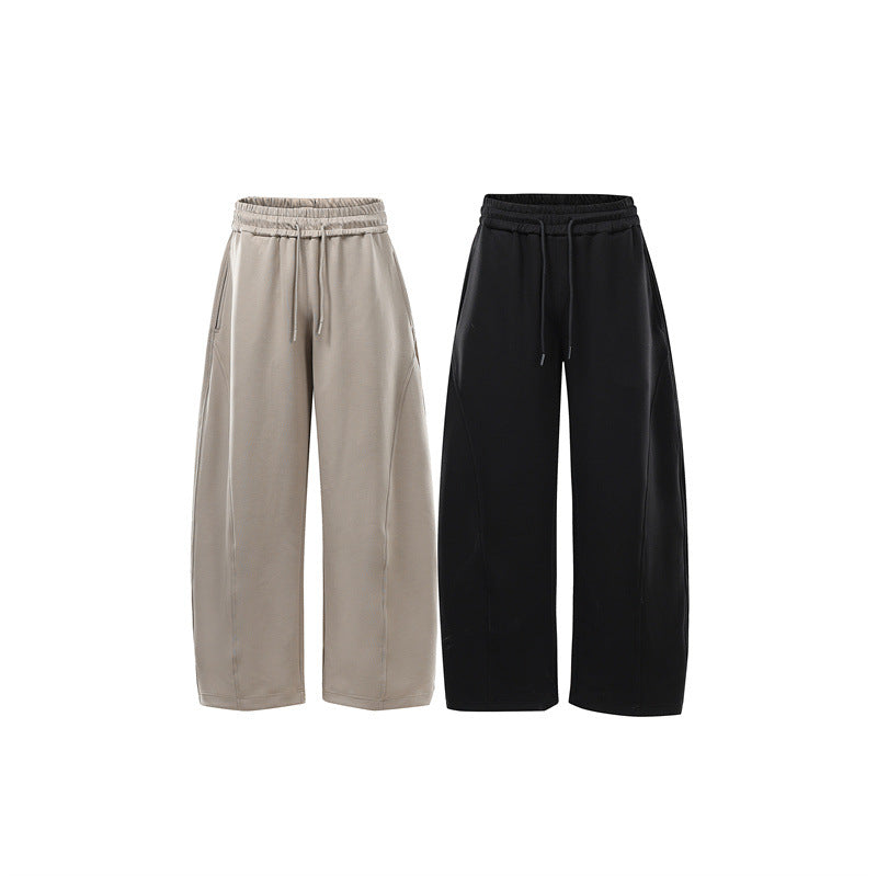 Women's Wide Sweatpants with High Waist, Drawstring and Side Pockets Chichicherry