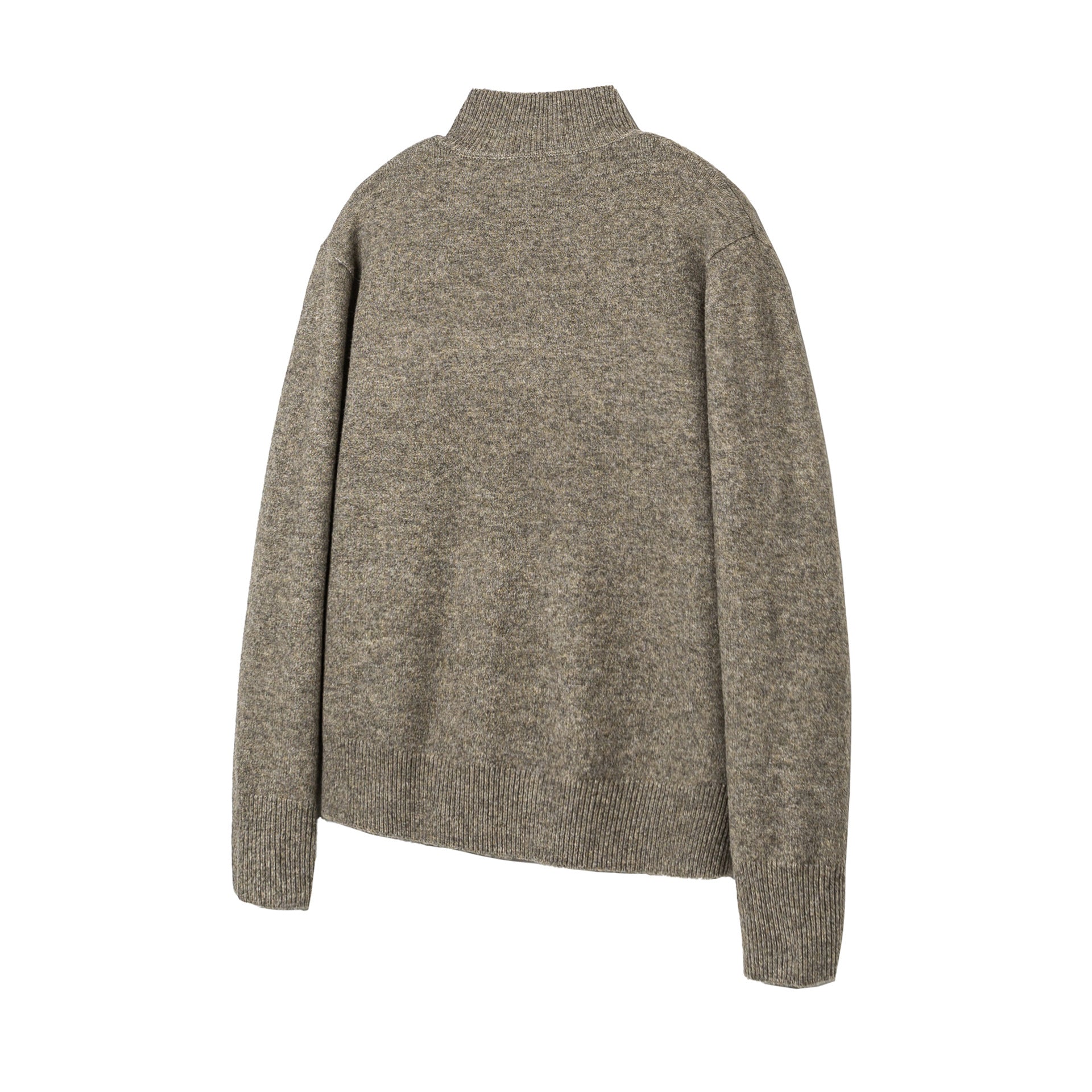 Women's knit cardigan with stand-up collar, full button placket, and ribbed hem Chichicherry