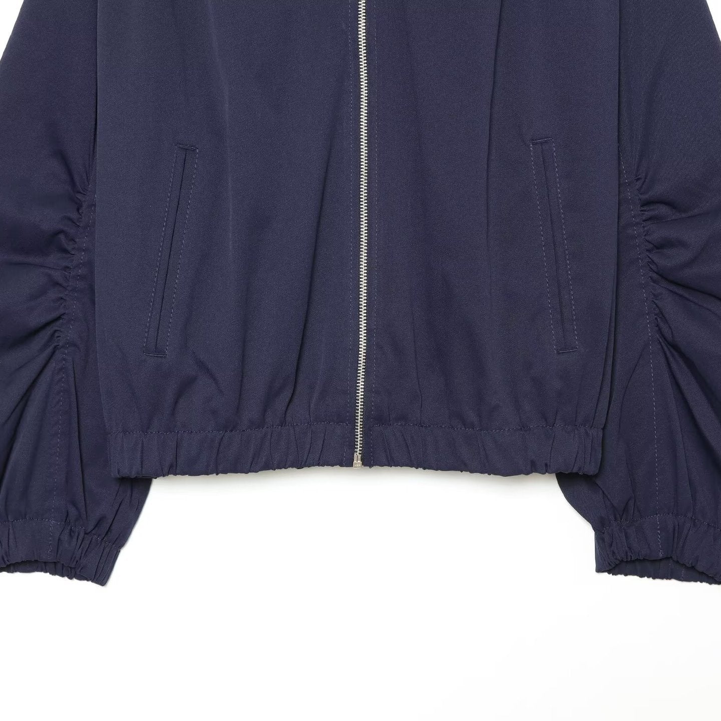 Women's short jacket with stand-up collar and gathered balloon sleeves Chichicherry