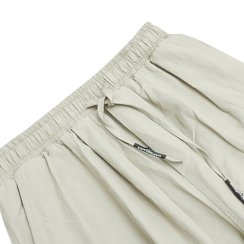Unisex Wide Harem Pants with Drawstring Waistband, Elastic Leg Openings and Oversized Silhouette Chichicherry
