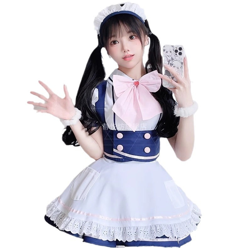 Ladies' costume dress in playful maid style with ruffles and bow details Chichicherry