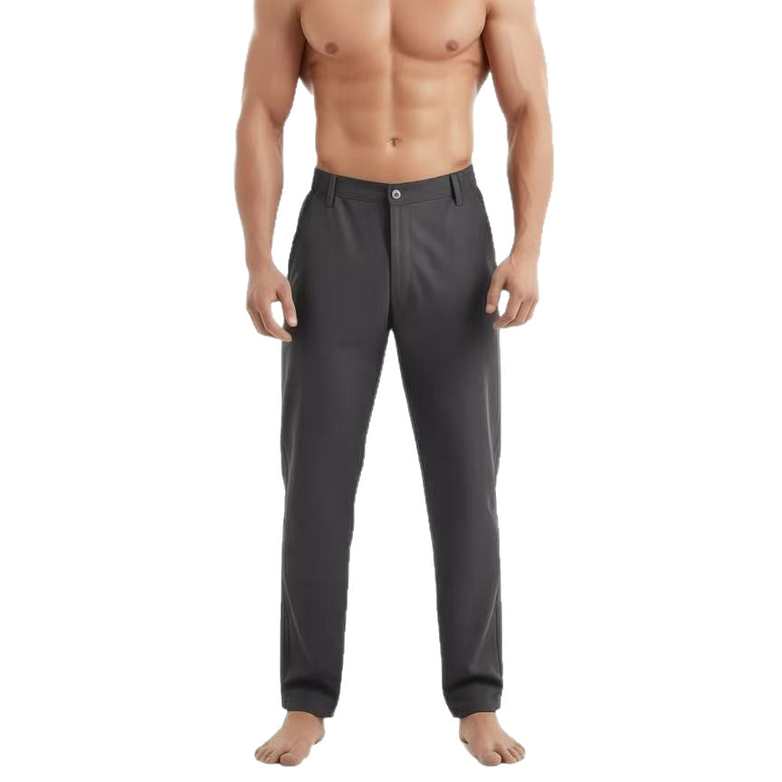 Men's Relaxed-Fit Lounge Pants in Chino Look with Comfort Waistband Chichicherry