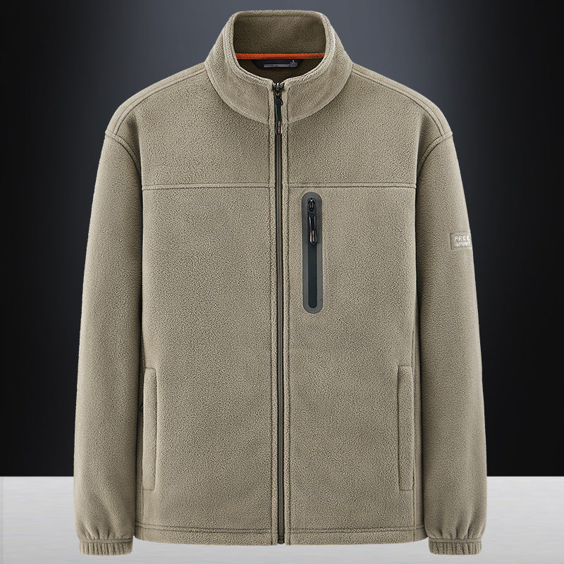 Men's technical fleece jacket with polar structure, water-repellent chest pocket and elastic cuffs Chichicherry