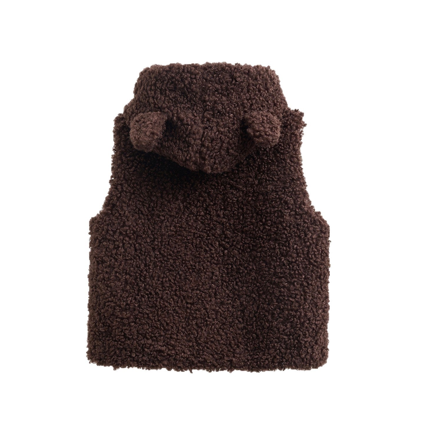 Women's cozy teddy vest with hood and zipper Chichicherry