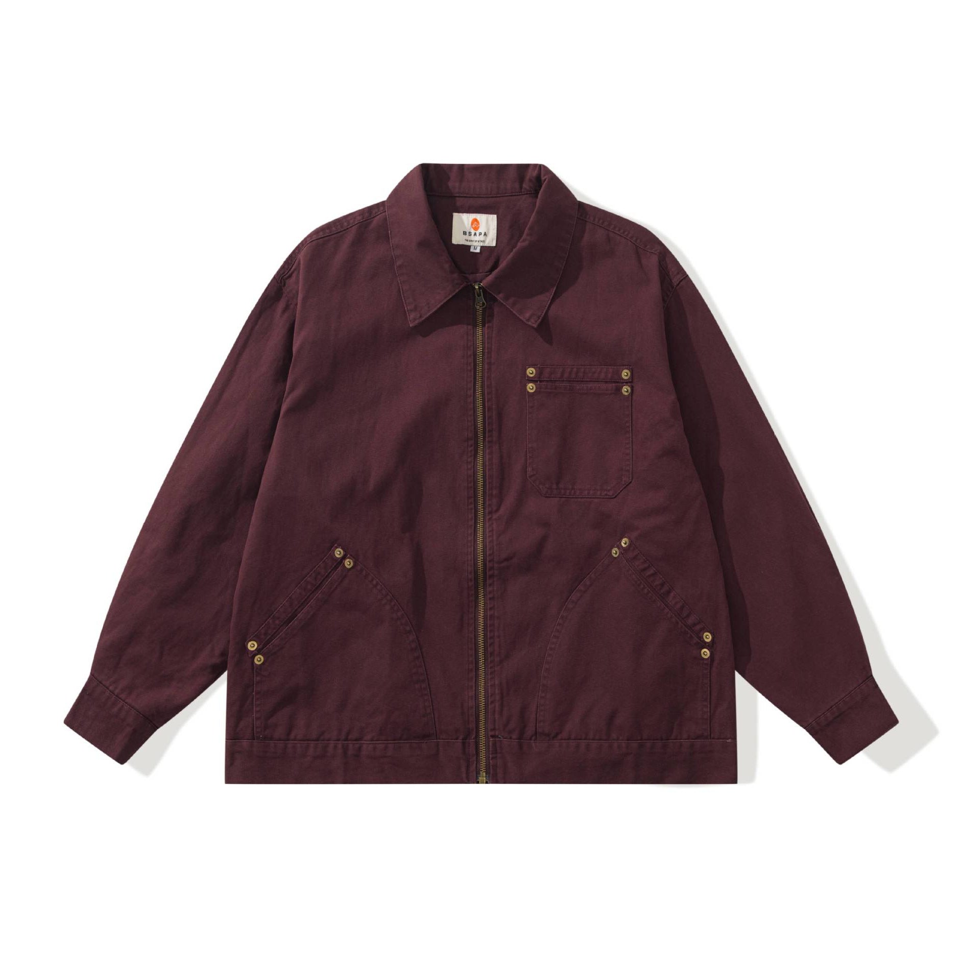 Unisex Boxy-Worker jacket made of durable twill with metal zipper and multitasking pockets Chichicherry